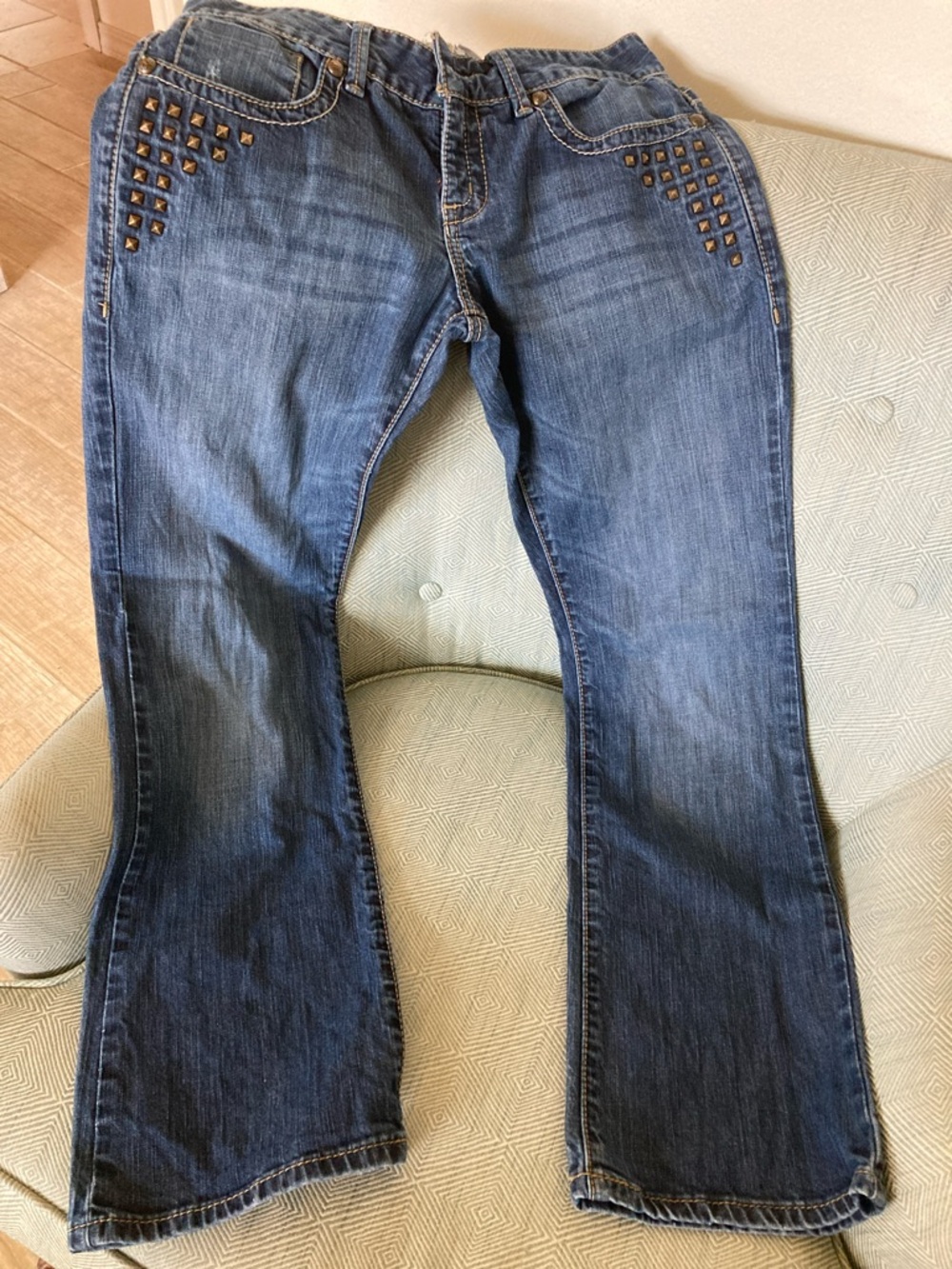 Cruel Denim Stud Accent Flare Jeans